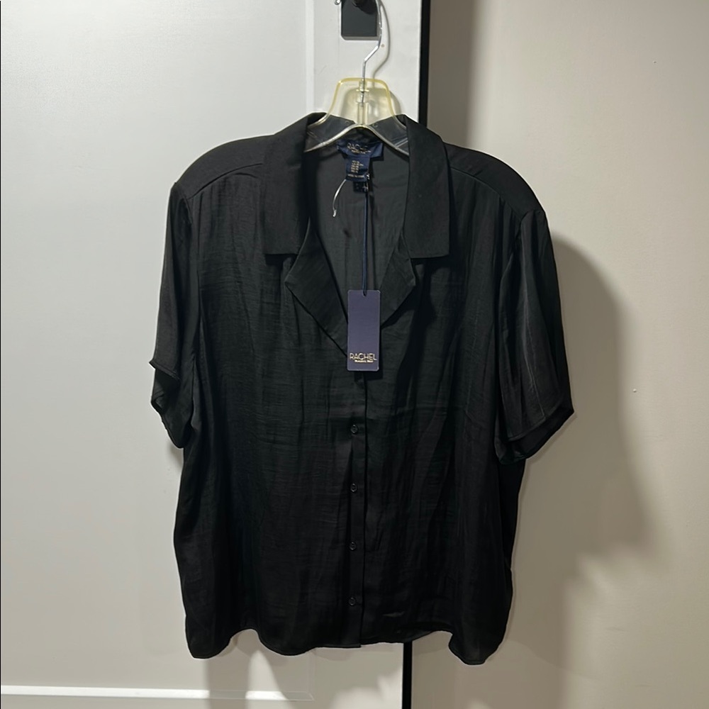 RACHEL Rachel Roy Black Button Down Shirt
